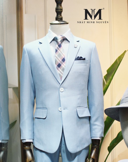 Light Blue Linen Suit